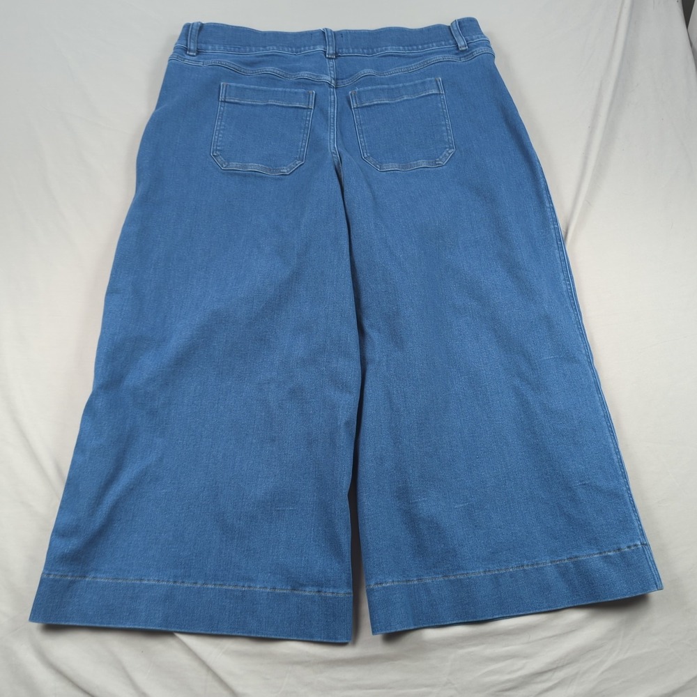 SPANX Wide Leg Crop Pants in Blue - Picture 10 of 12
